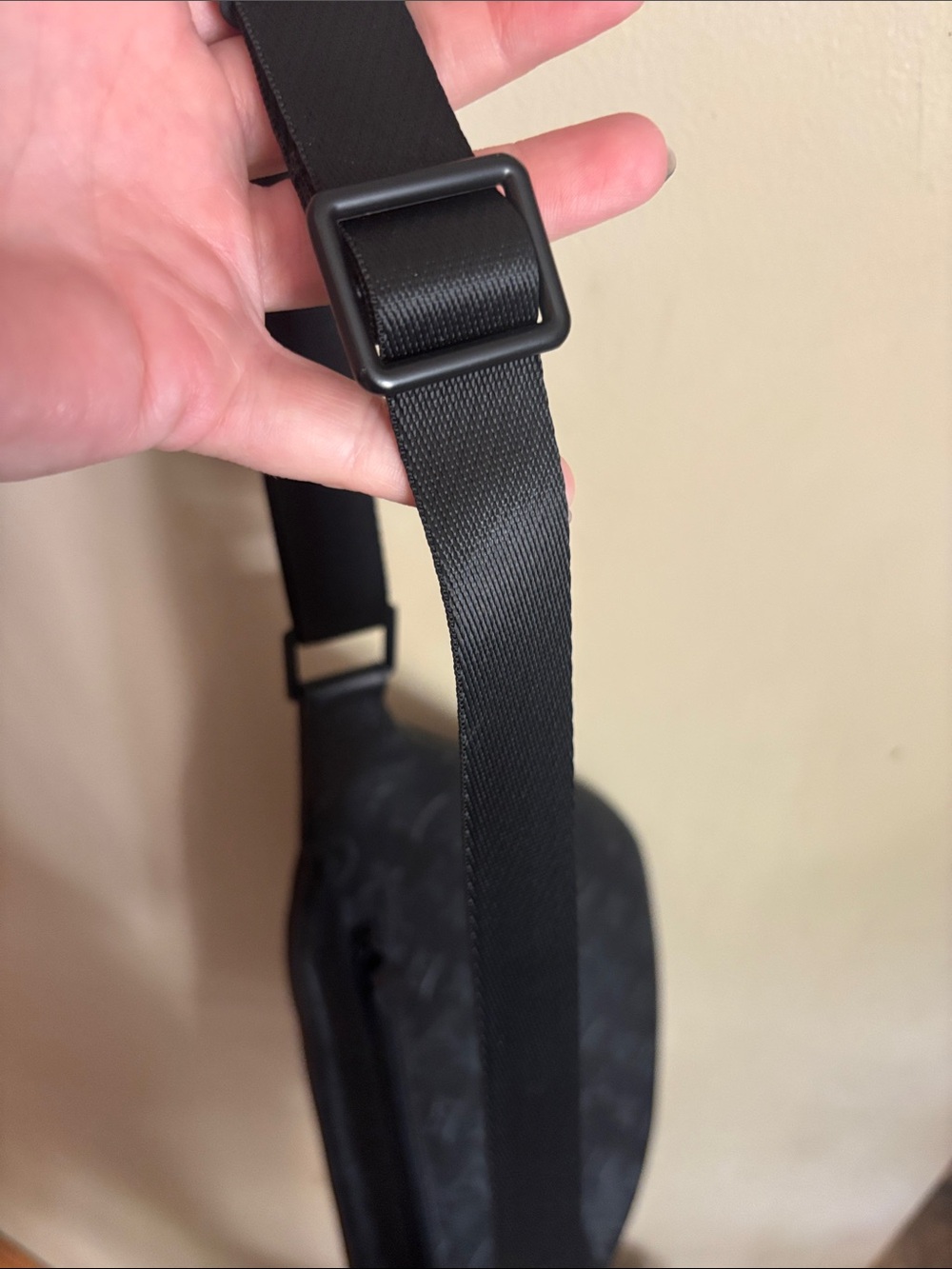 Monogram designer inspired Black Sling Bag - Picture 2 of 5